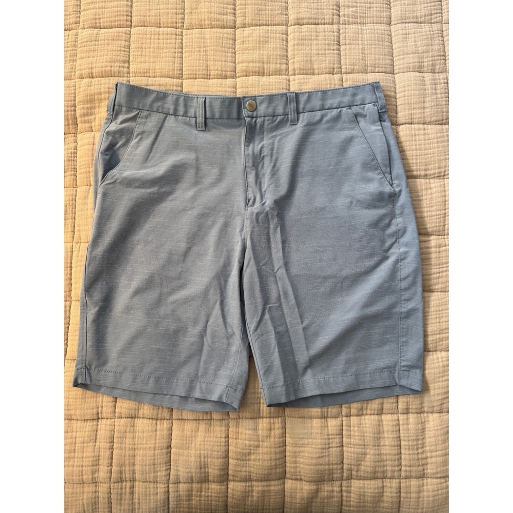 Apt. 9 Shorts Mens 38 Blue Premier Flex Flat Front Textured Stretch Casual Golf